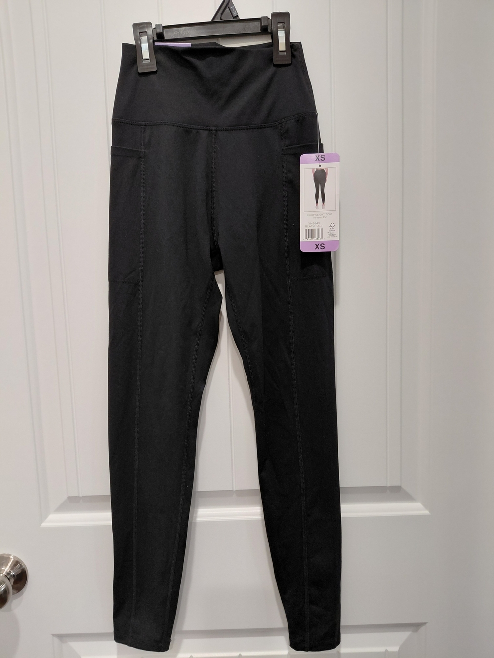 Danskin Black High-Rise Leggings with Side Pockets #0962